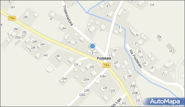 Zielonki, Trojanowicka, 2, mapa Zielonki