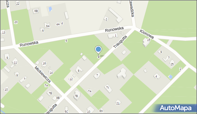 Złotokłos, Traugutta Romualda, gen., 4, mapa Złotokłos