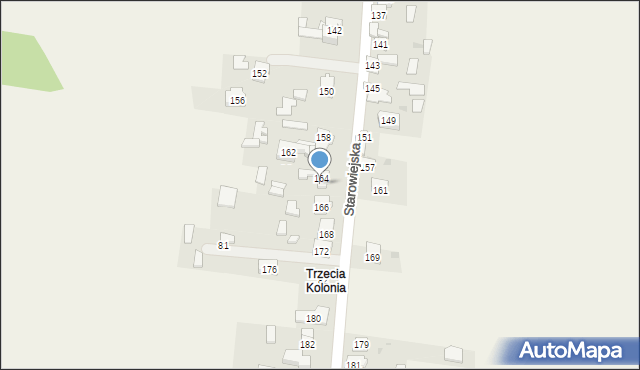 Żurada, Trzecia Kolonia, 76, mapa Żurada