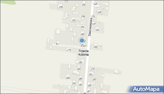 Żurada, Trzecia Kolonia, 80, mapa Żurada