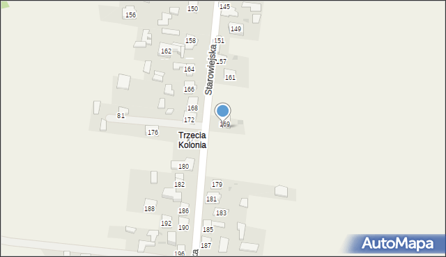 Żurada, Trzecia Kolonia, 80a, mapa Żurada