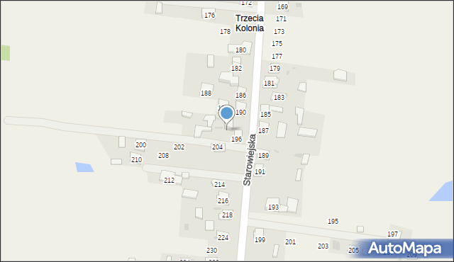 Żurada, Trzecia Kolonia, 91a, mapa Żurada