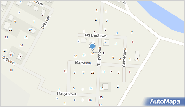 Baranowo, Tulipanowa, 10, mapa Baranowo