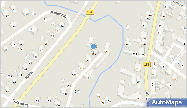 Barlinek, Tunelowa, 56D, mapa Barlinek
