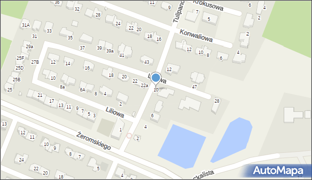 Bilcza, Tulipanowa, 10, mapa Bilcza