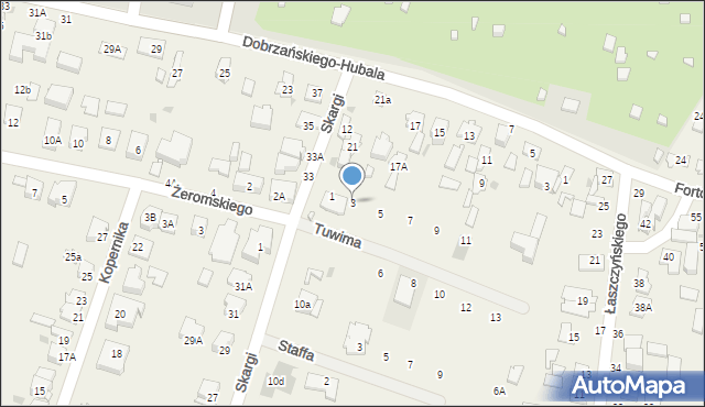 Blizne Jasińskiego, Tuwima Juliana, 3, mapa Blizne Jasińskiego