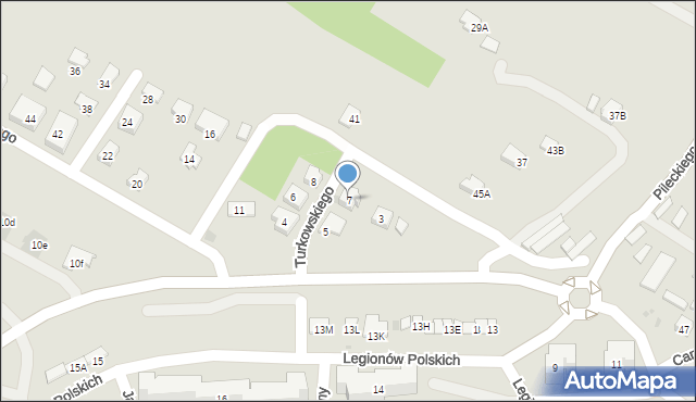 Bochnia, Turkowskiego Mariana, gen., 7, mapa Bochni