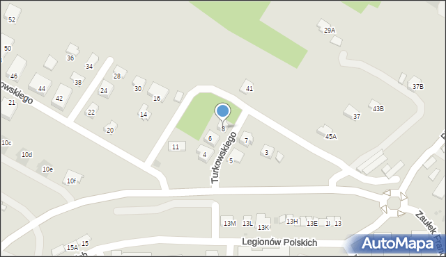 Bochnia, Turkowskiego Mariana, gen., 8, mapa Bochni