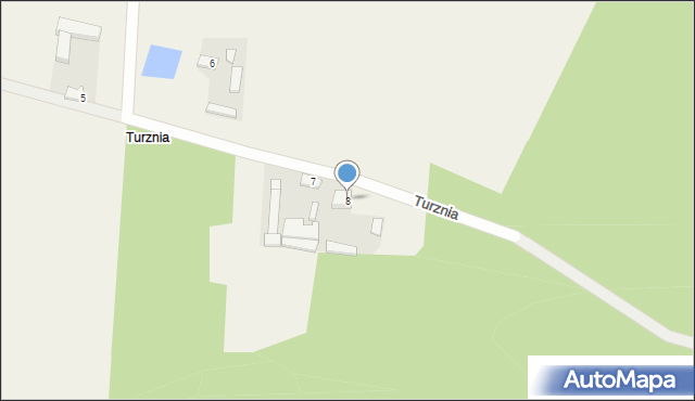 Bugaj, Turznia, 8, mapa Bugaj