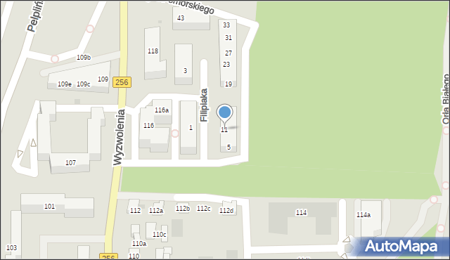 Bydgoszcz, Tuchołkowej Stefanii, 11, mapa Bydgoszczy