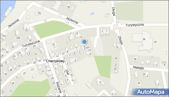 Charzykowy, Tulipanów, 1, mapa Charzykowy