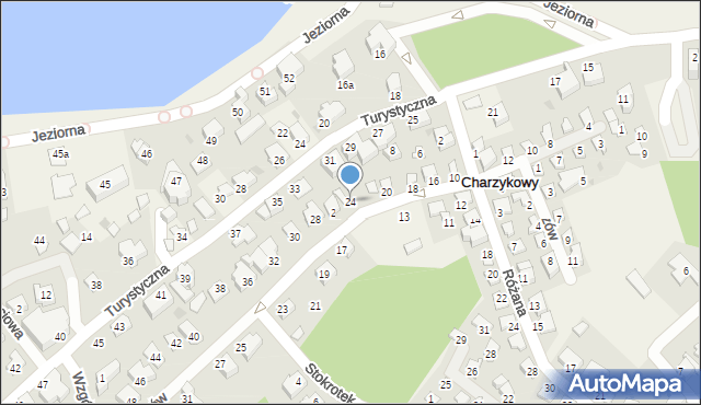 Charzykowy, Tulipanów, 24, mapa Charzykowy