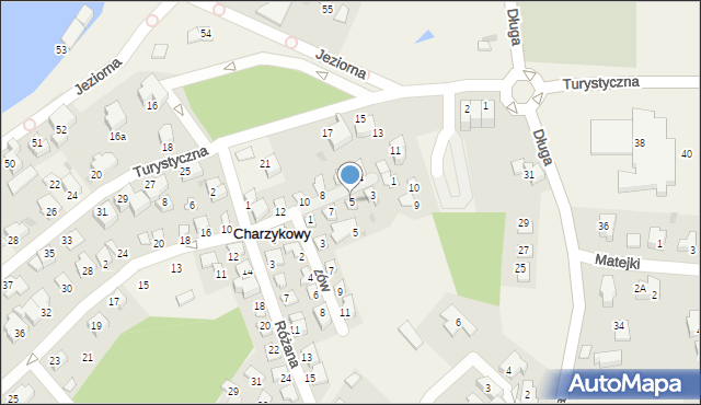 Charzykowy, Tulipanów, 5, mapa Charzykowy