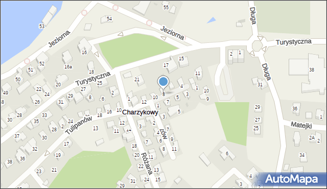 Charzykowy, Tulipanów, 8, mapa Charzykowy