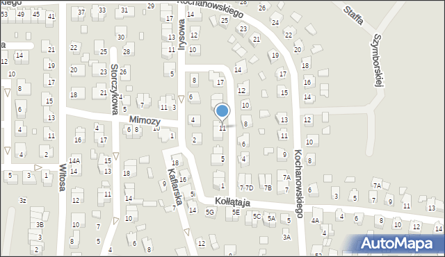 Chełm, Tulipanowa, 11, mapa Chełma