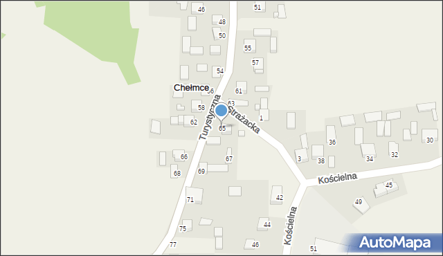 Chełmce, Turystyczna, 65, mapa Chełmce