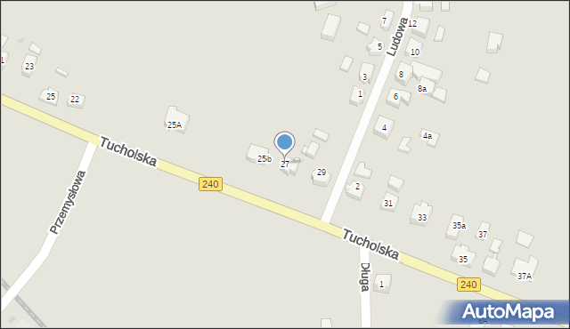 Chojnice, Tucholska, 27, mapa Chojnic