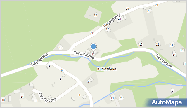 Cisiec, Turystyczna, 17, mapa Cisiec