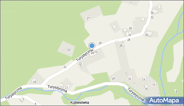 Cisiec, Turystyczna, 24, mapa Cisiec