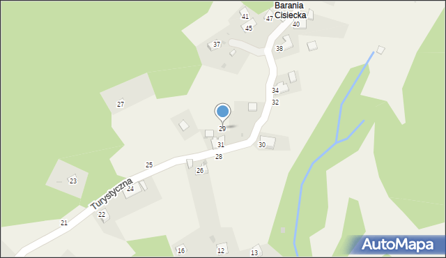 Cisiec, Turystyczna, 29, mapa Cisiec