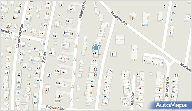 Czeladź, Tulipanów, 24, mapa Czeladź