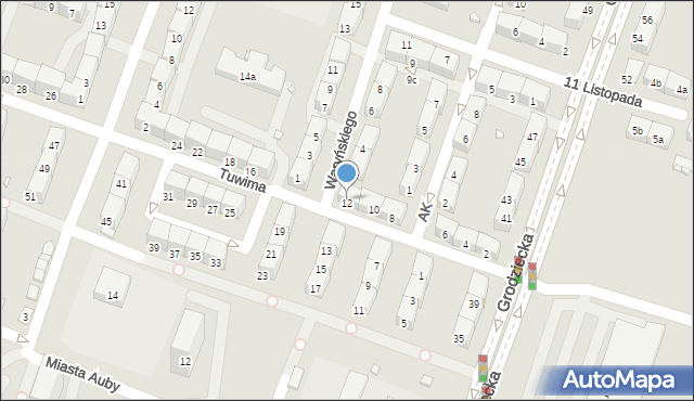 Czeladź, Tuwima Juliana, 12, mapa Czeladź