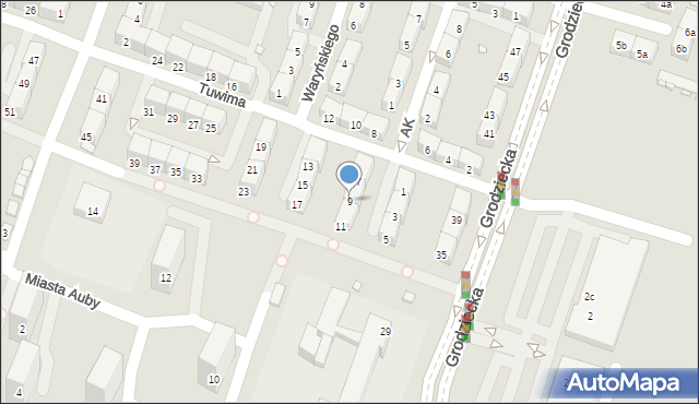 Czeladź, Tuwima Juliana, 9, mapa Czeladź