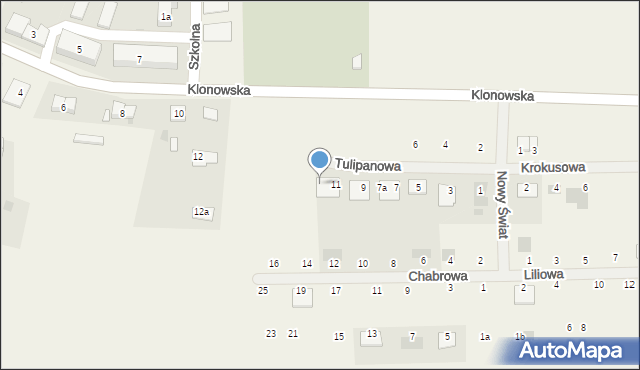 Czerlejno, Tulipanowa, 11a, mapa Czerlejno