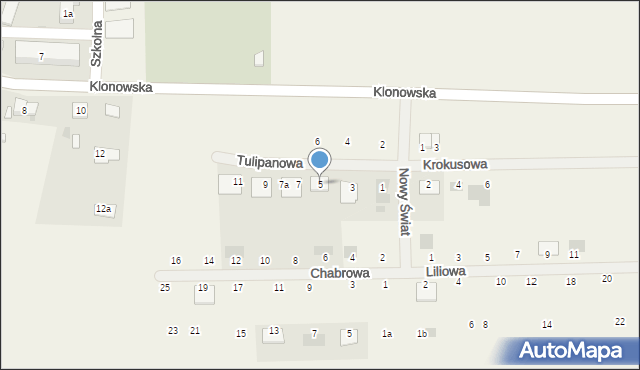 Czerlejno, Tulipanowa, 5, mapa Czerlejno