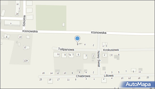 Czerlejno, Tulipanowa, 6, mapa Czerlejno