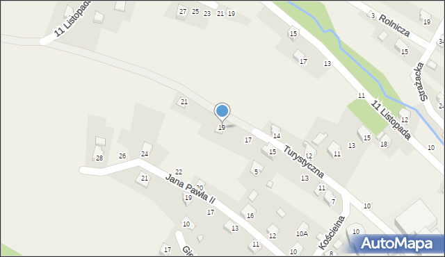 Czernichów, Turystyczna, 19, mapa Czernichów