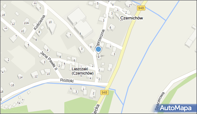 Czernichów, Turystyczna, 4, mapa Czernichów