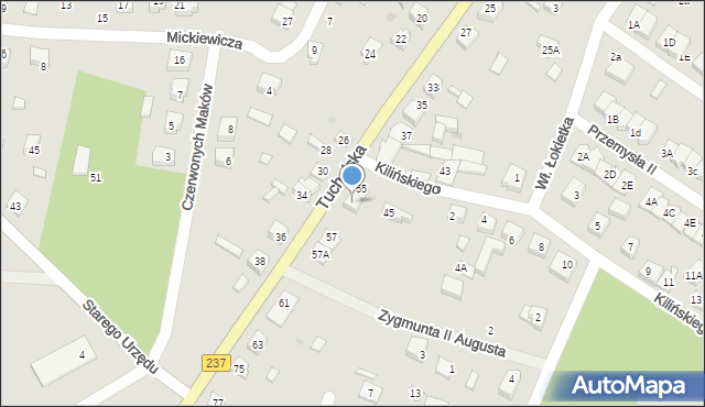 Czersk, Tucholska, 55A, mapa Czersk