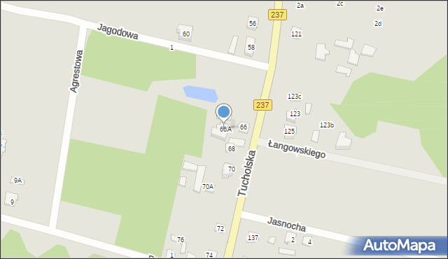 Czersk, Tucholska, 66A, mapa Czersk