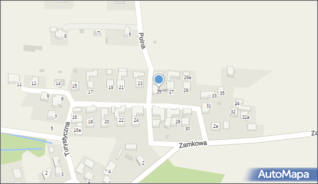 Czorsztyn, Turystyczna, 25, mapa Czorsztyn