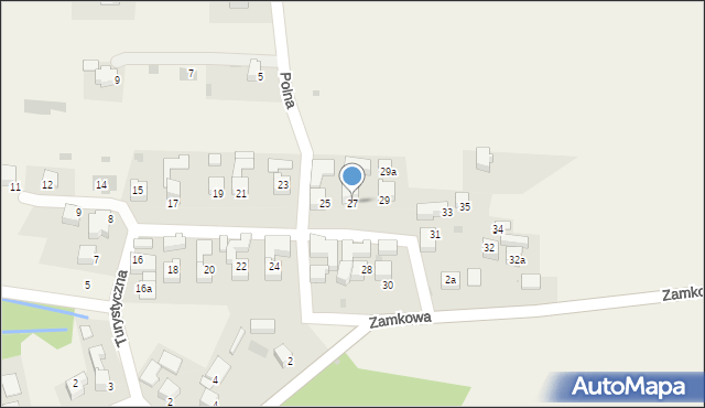 Czorsztyn, Turystyczna, 27, mapa Czorsztyn