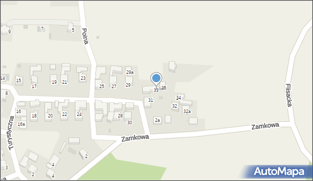 Czorsztyn, Turystyczna, 33, mapa Czorsztyn