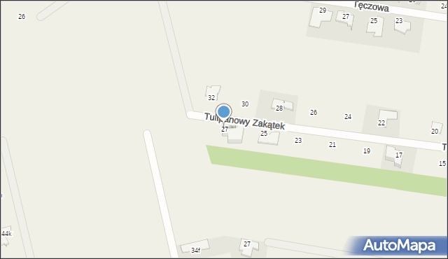 Dawidy Bankowe, Tulipanowy Zakątek, 27, mapa Dawidy Bankowe