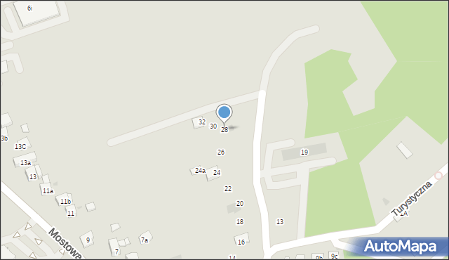 Dobczyce, Turystyczna, 28, mapa Dobczyce