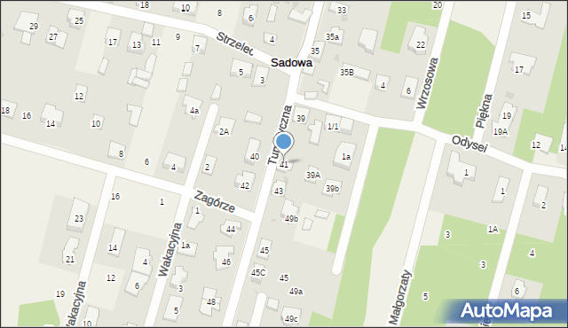 Dziekanów Polski, Turystyczna, 41, mapa Dziekanów Polski