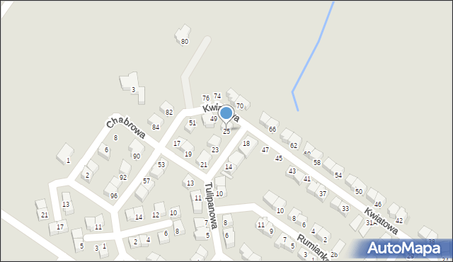 Dzierżoniów, Tulipanowa, 25, mapa Dzierżoniów