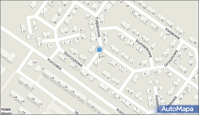 Dzierżoniów, Tulipanowa, 4, mapa Dzierżoniów