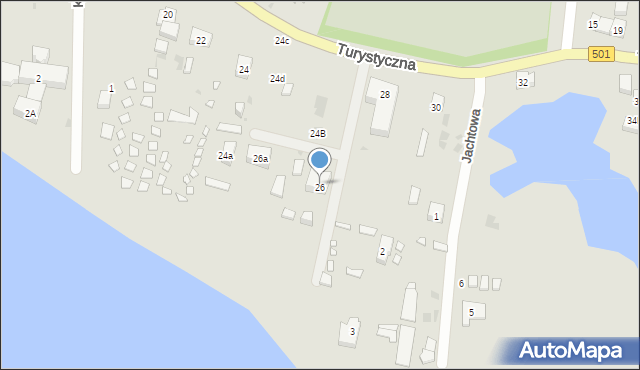 Gdańsk, Turystyczna, 26, mapa Gdańska