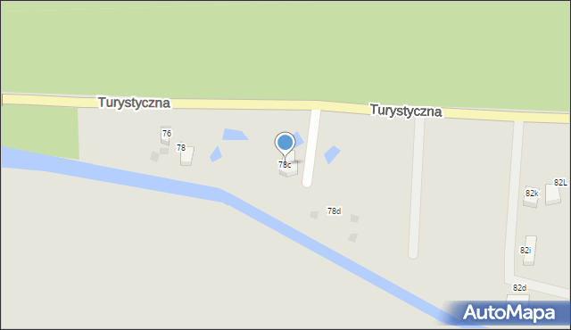 Gdańsk, Turystyczna, 78c, mapa Gdańska