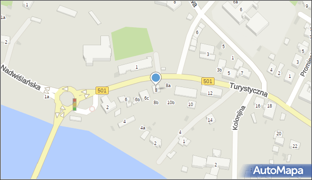 Gdańsk, Turystyczna, 8, mapa Gdańska