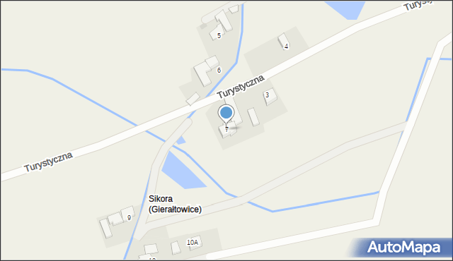 Gierałtowice, Turystyczna, 7, mapa Gierałtowice