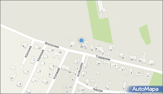 Gliwice, Tulipanów, 29, mapa Gliwic