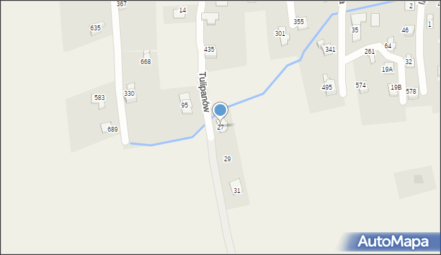 Godziszka, Tulipanów, 27, mapa Godziszka
