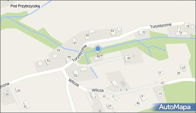 Górki Wielkie, Turystyczna, 64, mapa Górki Wielkie