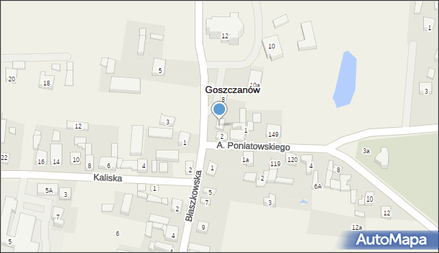 Goszczanów, Turecka, 4, mapa Goszczanów